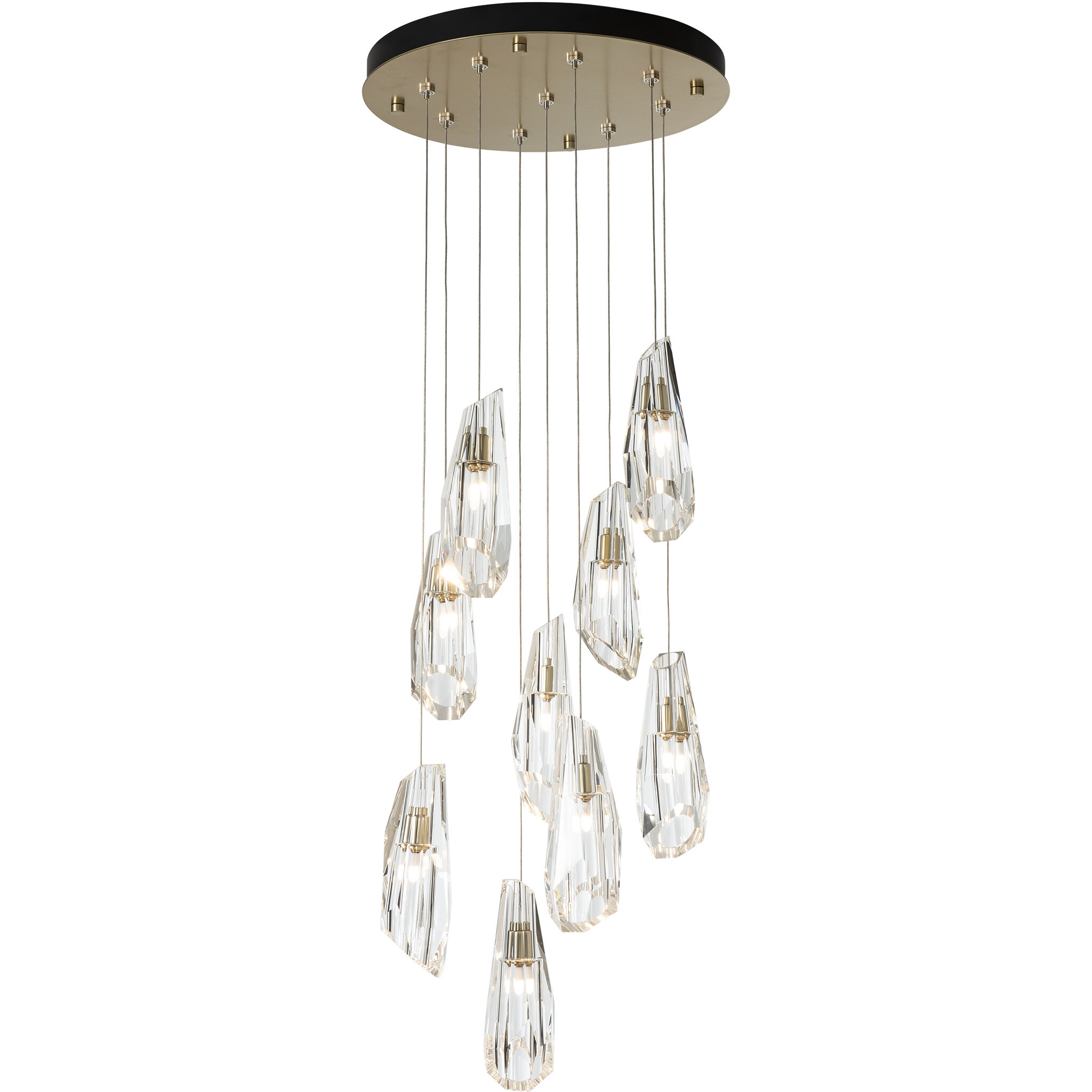 Luma 9 Light 20.5 inch Modern Brass Pendant Ceiling Light, Large