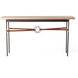 Equus 60 X 14 inch Dark Smoke and Dark Smoke Console Table in Chestnut Leather with Maple Natural, Wood Top
