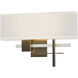 Cosmo 2 Light 16.5 inch Dark Smoke and Vintage Platinum ADA Sconce Wall Light in Dark Smoke/Vintage Platinum, Flax