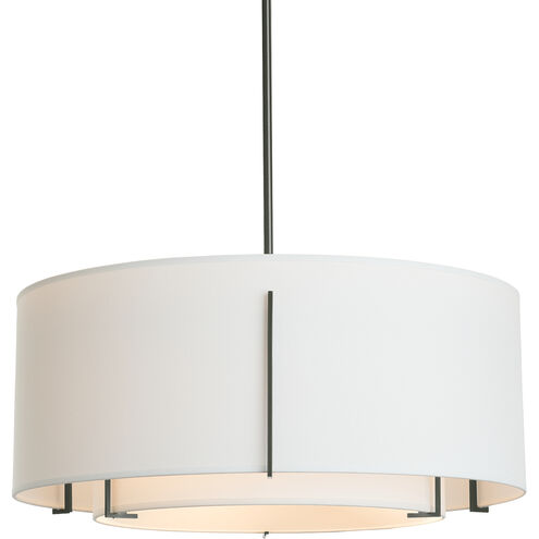 Exos 3 Light 23 inch Black Pendant Ceiling Light in Natural Anna