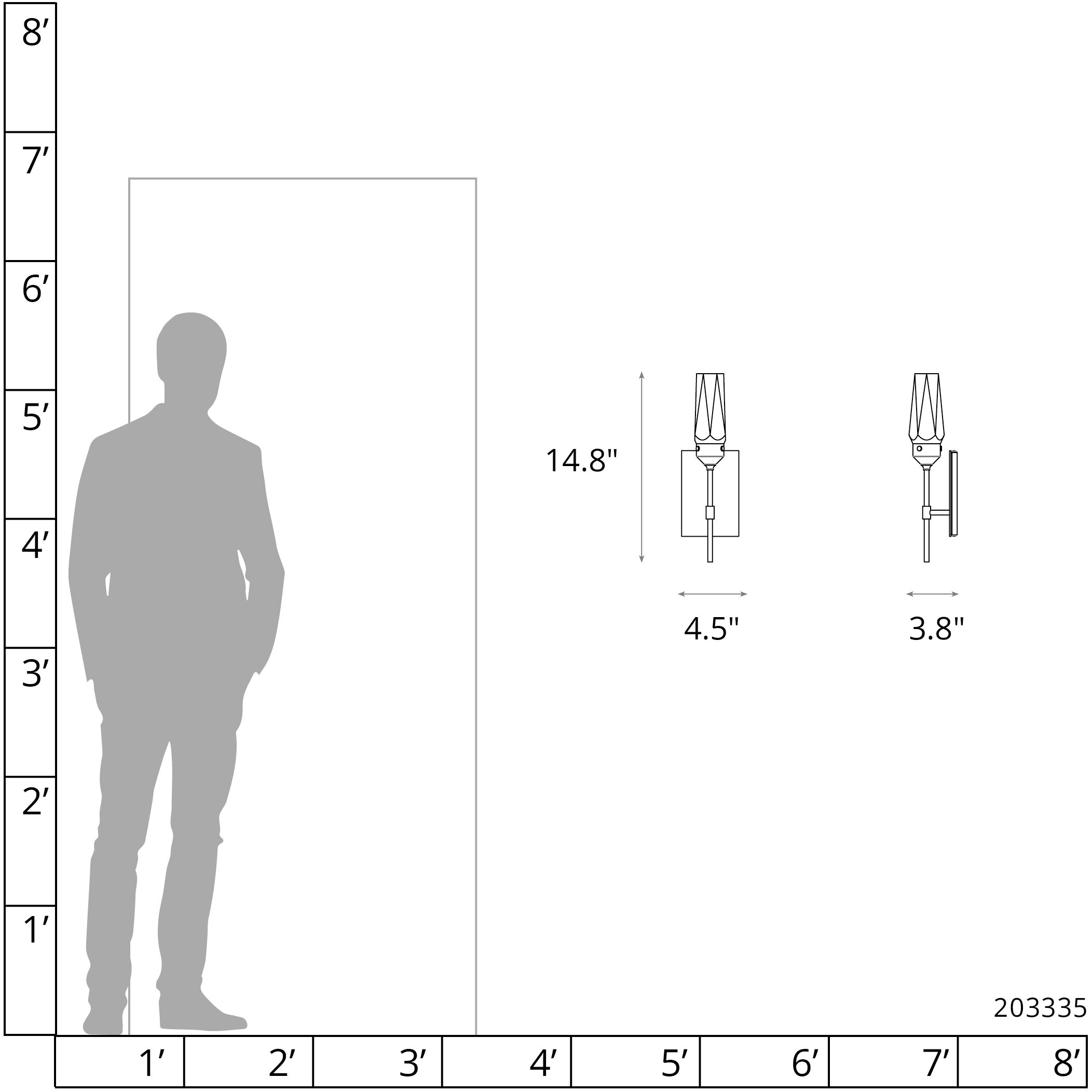 Luma 1 Light 4.5 inch Soft Gold ADA Sconce Wall Light