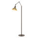 Henry 60.8 inch 60 watt Bronze and Modern Brass Swing Arm Floor Lamp Portable Light in Bronze/Modern Brass