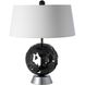 Pangea 27.3 inch 60 watt Ink and Sterling Table Lamp Portable Light