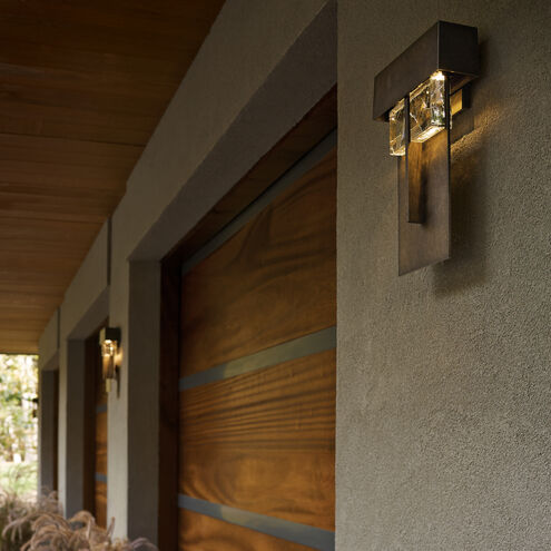 Shard LED 14.1 inch Coastal Dark Smoke Outdoor Sconce, Large