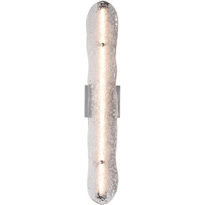 Glissade LED 27.6 inch Vintage Platinum Bath Bar Wall Light