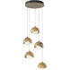 Brooklyn 5 Light 16 inch Soft Gold and Modern Brass Pendant Ceiling Light in Soft Gold/Modern Brass