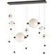 Abacus LED 49 inch Oil Rubbed Bronze Double Linear Pendant Ceiling Light in Opal, Double