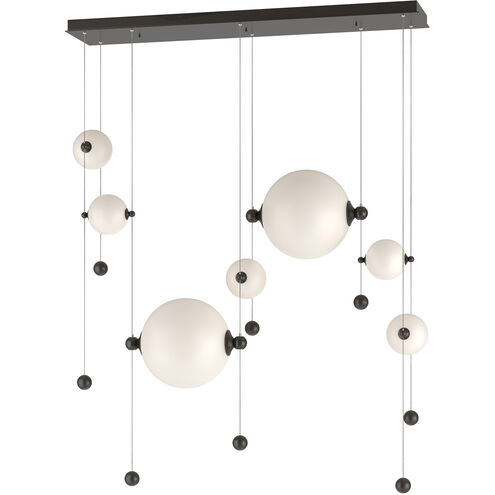 Abacus LED 49 inch Oil Rubbed Bronze Double Linear Pendant Ceiling Light in Opal, Double