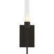 Vela 1 Light 4.5 inch Black ADA Sconce Wall Light in Frosted