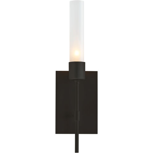 Vela 1 Light 4.5 inch Black ADA Sconce Wall Light in Frosted