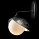 Brooklyn 1 Light 7 inch Black and Sterling Bath Sconce Wall Light in Black/Sterling
