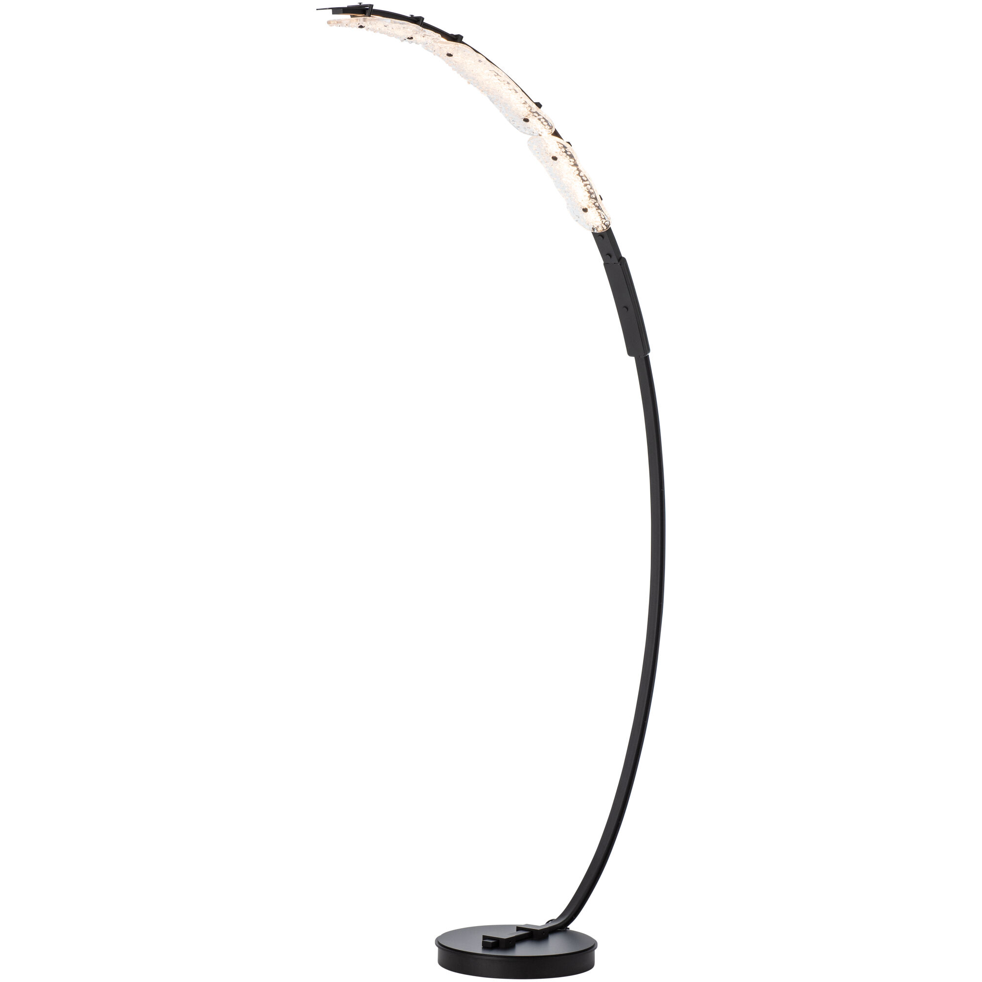 Glissade 80 inch 16.80 watt Black Arc Floor Lamp Portable Light
