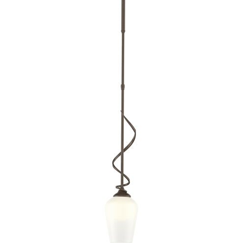 Flora 1 Light 3.9 inch White Mini Pendant Ceiling Light in Opal, Down Light