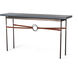 Equus 60 X 14 inch Dark Smoke Console Table in Chestnut Leather with Maple Grey, Grey Maple