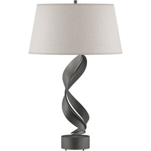 Folio 25.1 inch 100 watt Natural Iron Table Lamp Portable Light in Flax