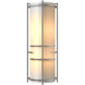 Extended Bars 2 Light 6.75 inch Vintage Platinum Sconce Wall Light in White Art