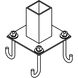 Samantha 4 inch Coastal Dark Smoke Outdoor Pier Mount
