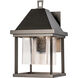 Dorset 1 Light 14.3 inch Coastal Natural Iron Outdoor Sconce in Seeded Clear, Small