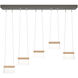 More Cowbell LED 40.3 inch Dark Smoke Pendant Ceiling Light in Clear