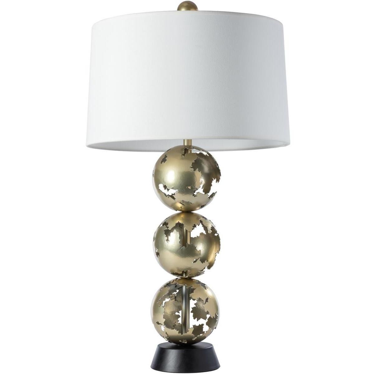 Pangea 32.6 inch 60 watt Modern Brass and Black Table Lamp Portable Light in Modern Brass/Black