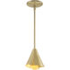 Mobius 1 Light 5 inch Modern Brass Mini Pendant Ceiling Light