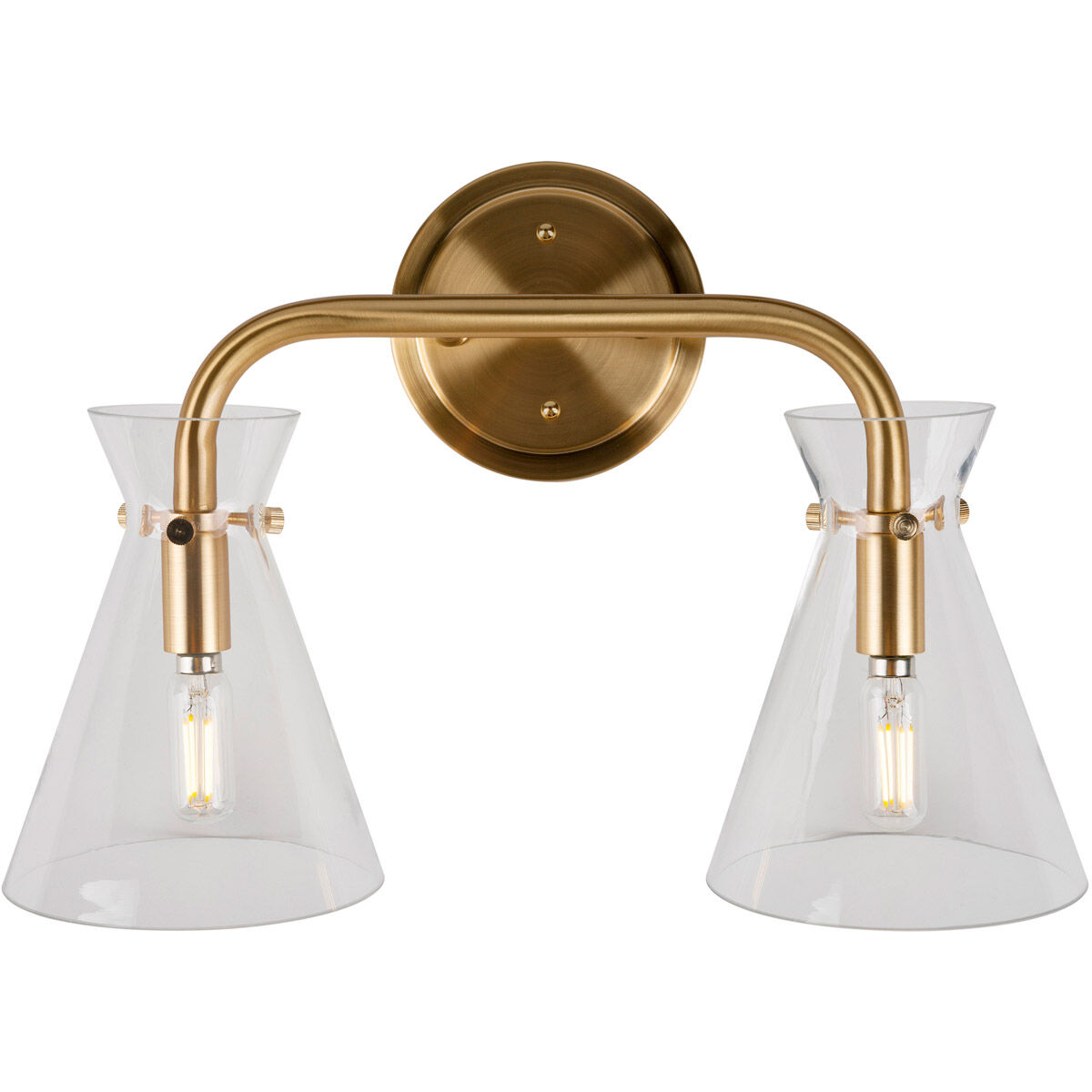 Beaker 2 Light 15.50 inch Bathroom Vanity Light