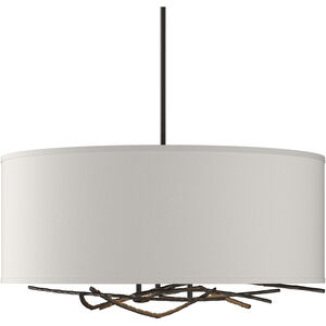 Brindille 3 Light 22 inch Dark Smoke Pendant Ceiling Light in Flax