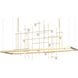 Spring LED 53.4 inch Soft Gold Pendant Ceiling Light, Short