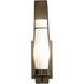 Sea Coast 1 Light 24.2 inch Coastal Bronze Outdoor Sconce in Opal, Large
