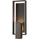 Shadow Box 2 Light 21.2 inch Coastal Dark Smoke and Coastal Oil Rubbed Bronze Outdoor Sconce in Coastal Dark Smoke/Coastal Oil Rubbed Bronze, Large
