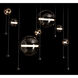 Abacus LED 49 inch Black Double Linear Pendant Ceiling Light in Cool Grey, Double