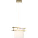 Arc Ellipse 1 Light 12.9 inch Modern Brass Mini Pendant Ceiling Light, Large