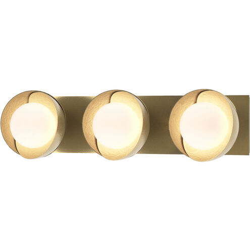 Brooklyn 3 Light 22 inch Modern Brass and Modern Brass Straight Bath Sconce Wall Light, Straight