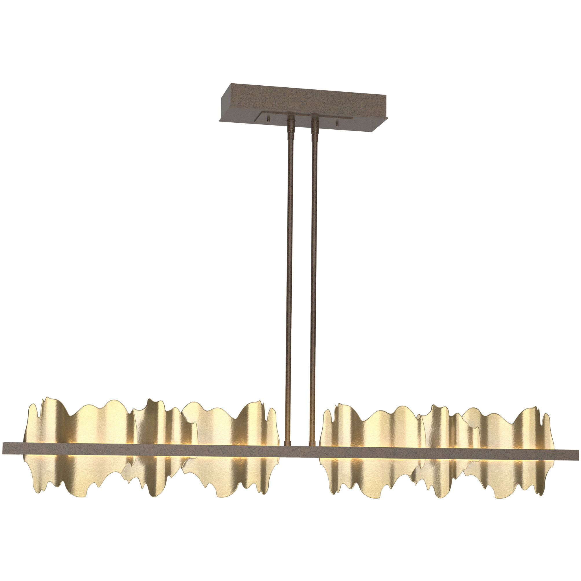 Hildene LED 51.9 inch Bronze/Modern Brass Pendant Ceiling Light, Large