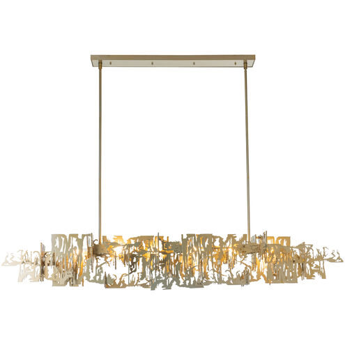 Brutus 6 Light 63 inch Modern Brass Pendant Ceiling Light, Large