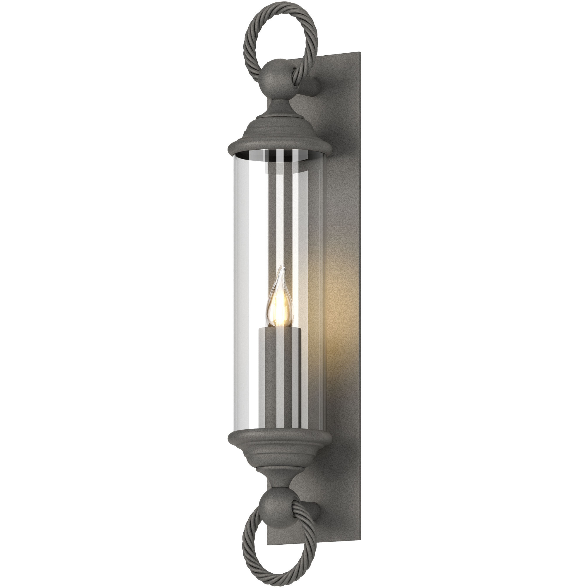 Cavo 1 Light 25.8 inch Coastal Natural Iron Outdoor Wall Sconce in Clear, Large