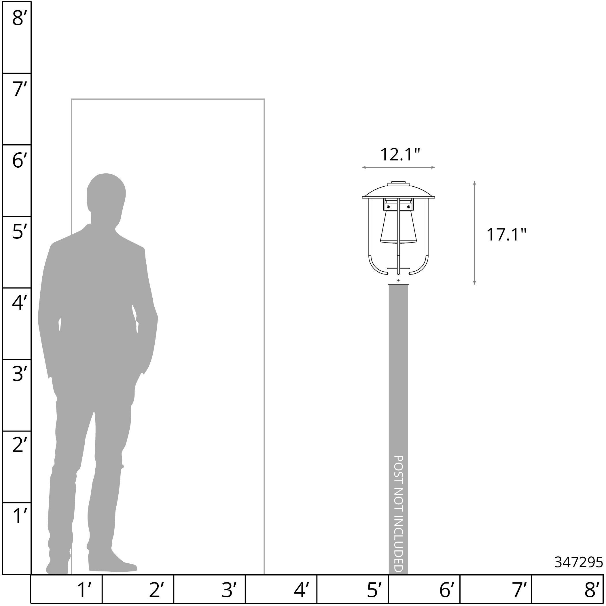 Erlenmeyer 1 Light 17.1 inch Coastal Black Outdoor Post Light