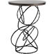 Olympus 18 inch Black Accent Table in Maple Espresso, Wood Top