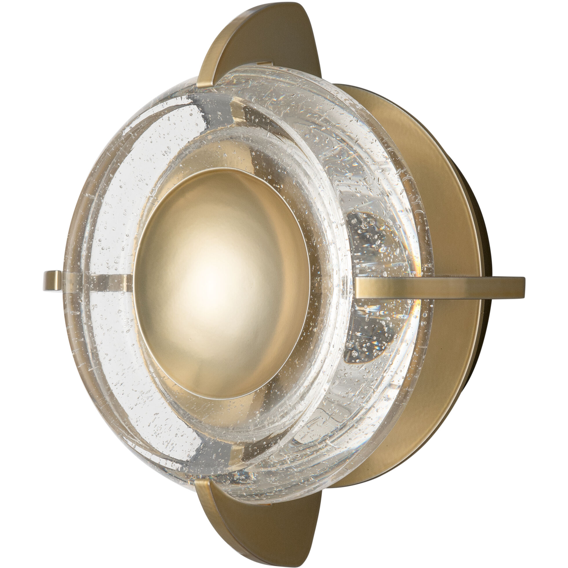 Lustra LED 10.6 inch Modern Brass Sconce/Flush Mount Wall Light, Art & Alchemy