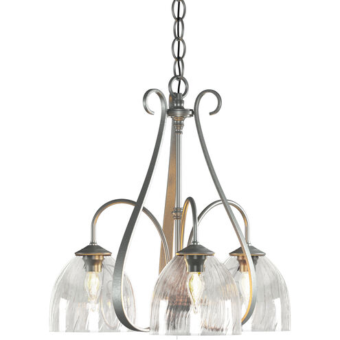 Sweeping Taper 3 Light 18.4 inch Vintage Platinum Chandelier Ceiling Light in Water