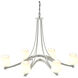 Ribbon 6 Light 38.5 inch Vintage Platinum Chandelier Ceiling Light, Oval
