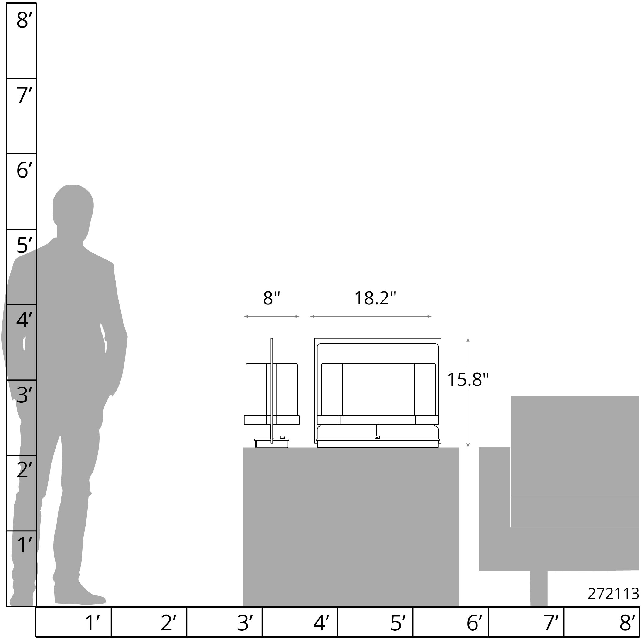 Serenity 15.8 inch 60 watt Sterling Table Lamp Portable Light