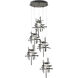 Tura 5 Light 27.3 inch Natural Iron Pendant Ceiling Light, Standard
