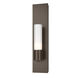 Pillar 1 Light 4.3 inch Bronze ADA Sconce Wall Light in Opal