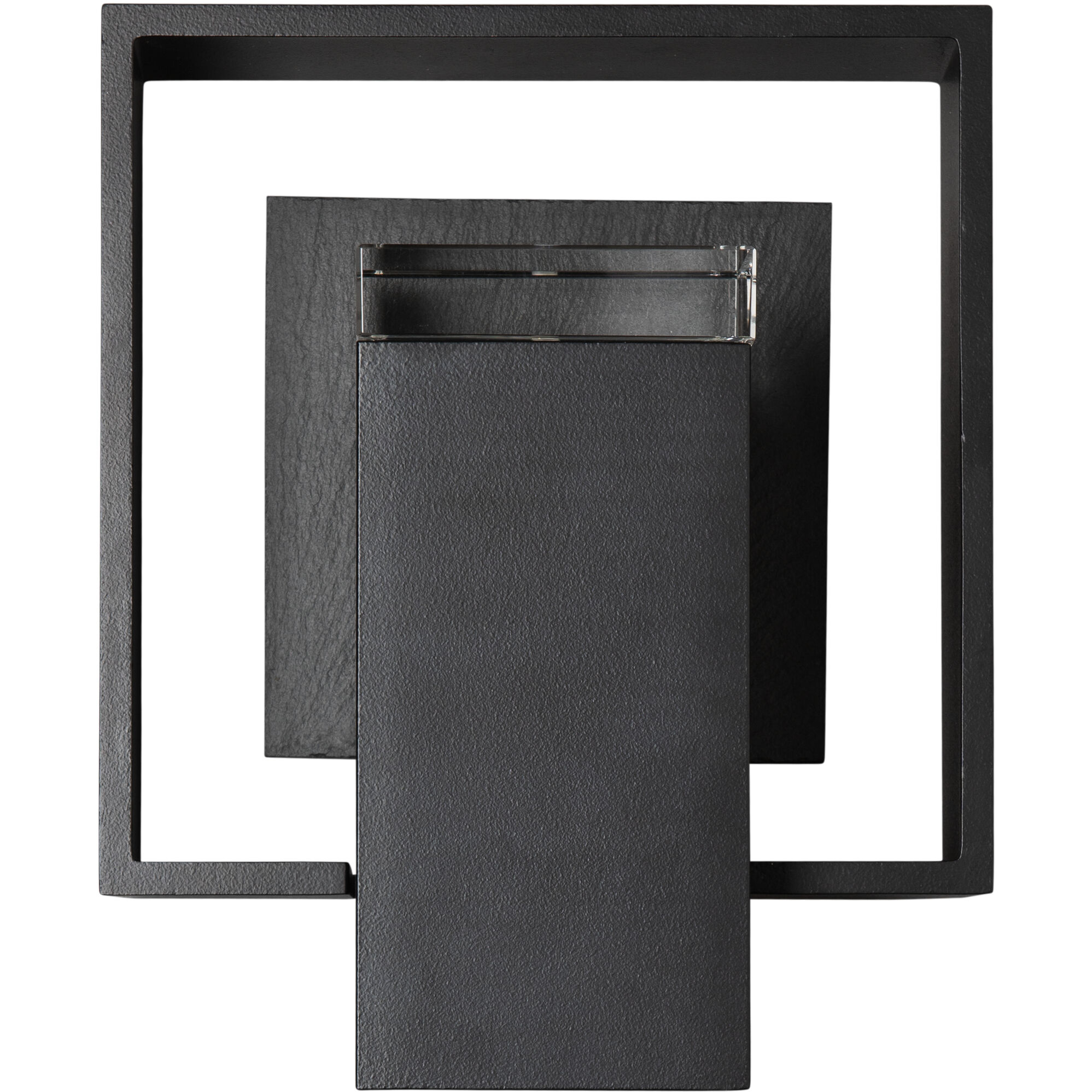Shadow Box 1 Light 8.5 inch Coastal Black Outdoor Sconce, Small