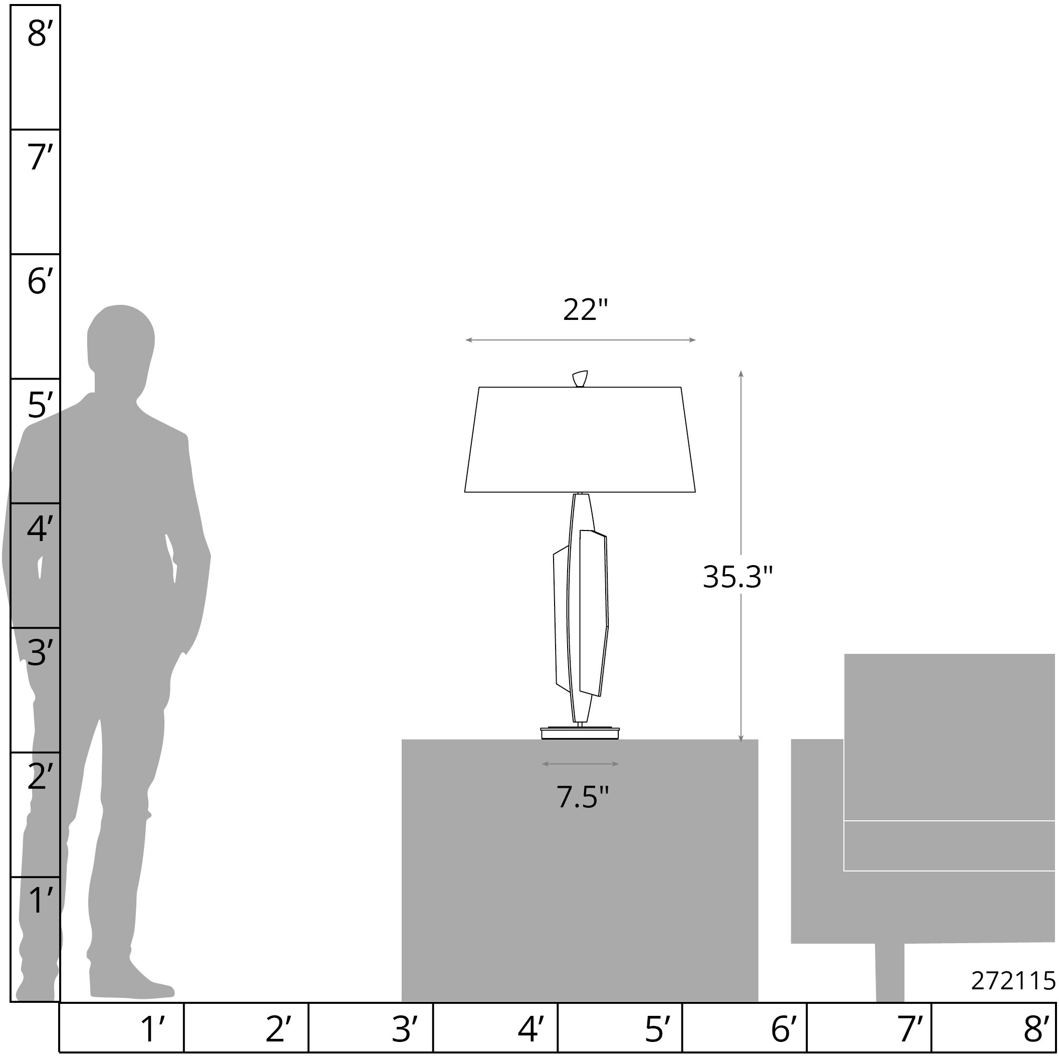 Cambrian 35.3 inch 60 watt Modern Brass Table Lamp Portable Light