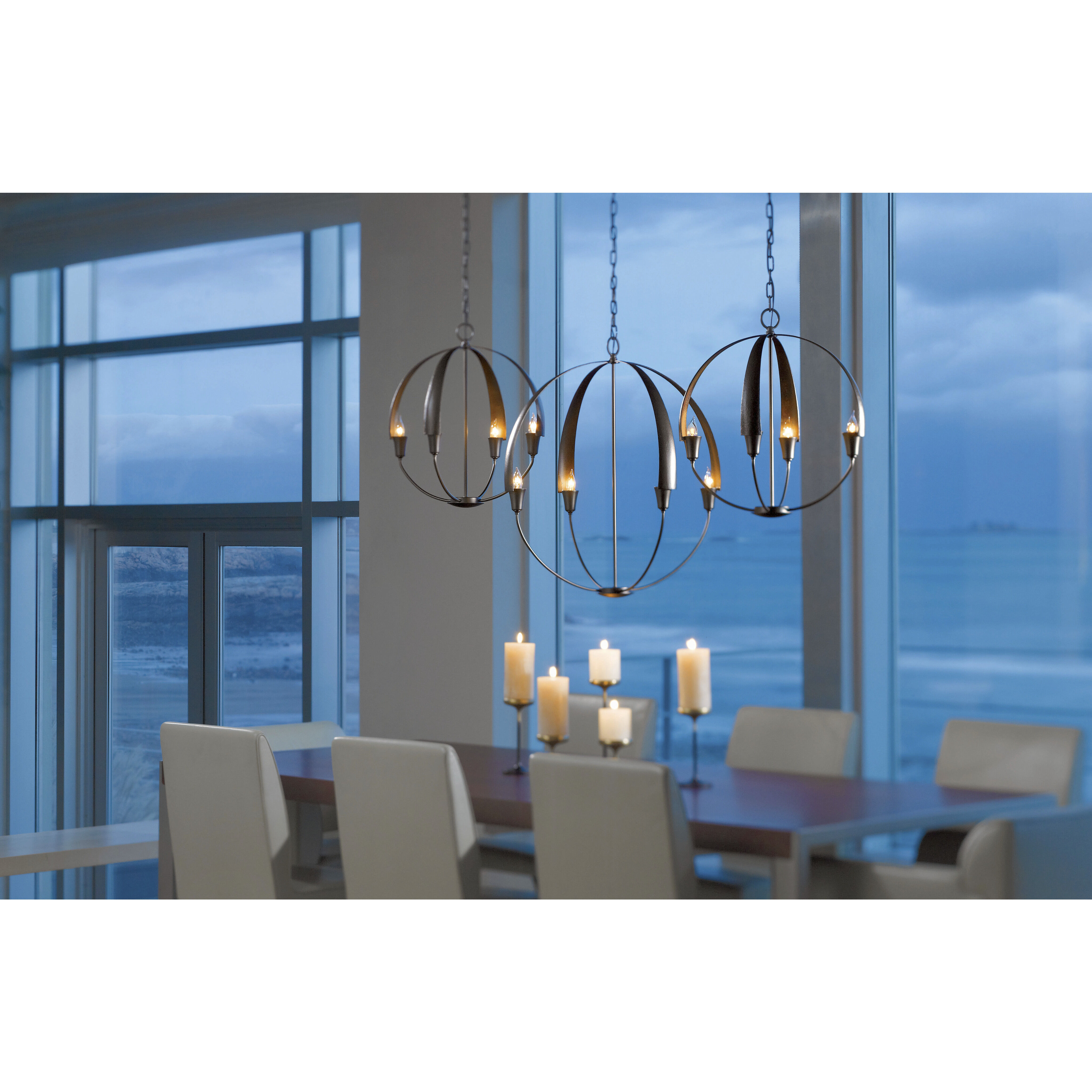 Cirque 4 Light 25.3 inch Dark Smoke Chandelier Ceiling Light, Large