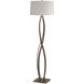 Almost Infinity 59.5 inch 150 watt White Floor Lamp Portable Light in Flax
