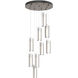 Exos Glass 9 Light 20.5 inch Bronze Pendant Ceiling Light in Opal, Standard