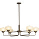 Nola 6 Light 42.4 inch Bronze Pendant Ceiling Light in Clear with Frost